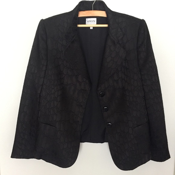 Armani Collezioni blazer jacket black size 10 - Picture 1 of 7